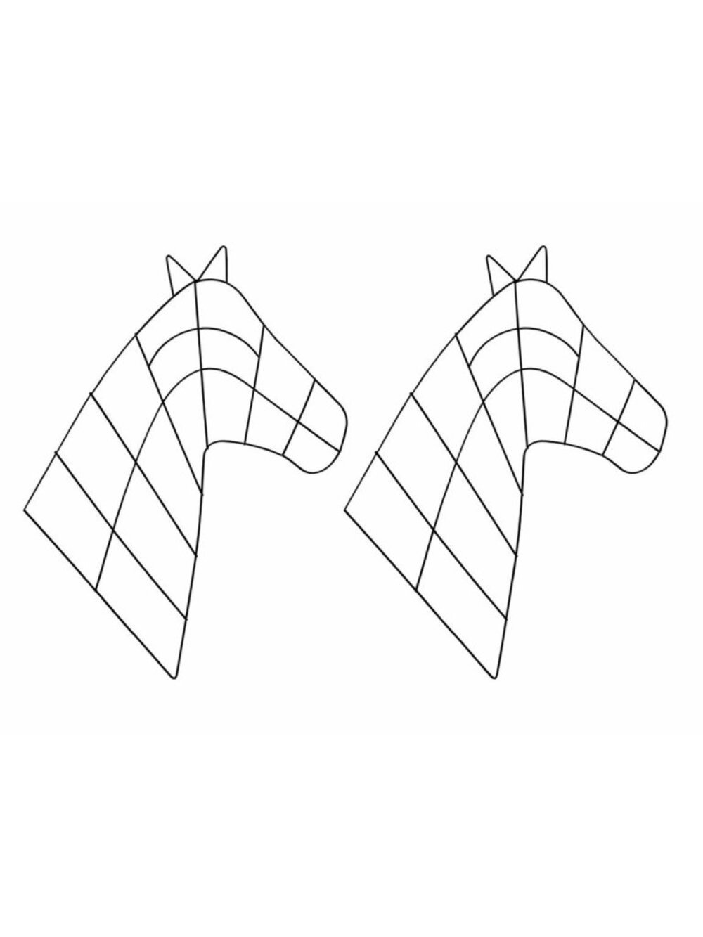 Horse Wreath Frame Set of 2 Mini Pony Wire Form Western Decor DIY Wreath Base